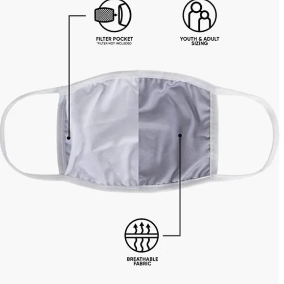 [NWT]  TWO PACKS (6) Licensed Ohio State Buckeyes Face Coverings Adult Size - Picture 9 of 9